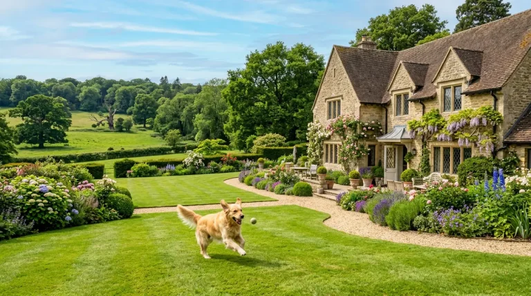 Een luxe vrijstaand cottage op een uitgestrekt landgoed in Surrey, de ideale locatie voor een inwonende huisdierverzorger.